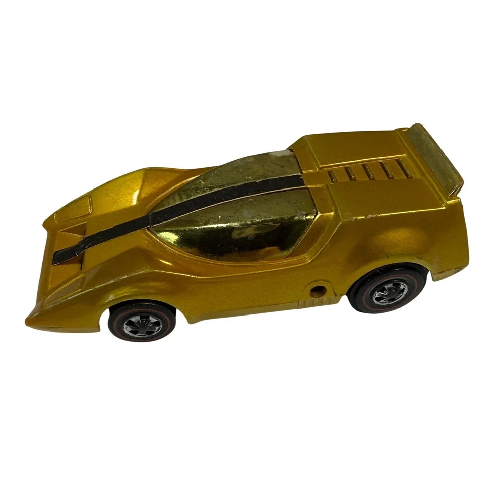 Mattel Sizzlers Live Wire Toy Car Gold Vintage 1969 Redline Diecast